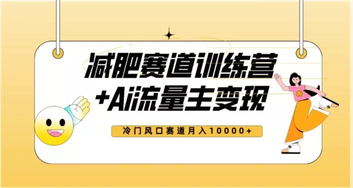 全新减肥赛道AI流量主+训练营变现玩法教程，蓝海冷门赛道小白轻松上手，月入10000+【揭秘】-山河网创