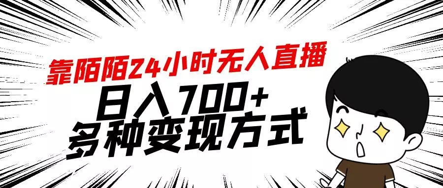 靠陌陌24小时无人直播，日入700+，多种变现方式-山河网创