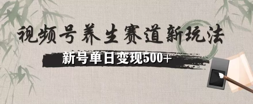 视频号养生赛道暴力掘金（懒人玩法）无脑搬运，新号日入500+-山河网创