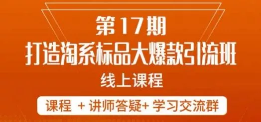 南掌柜-第17期打造淘系标品大爆款，5天线上课-山河网创
