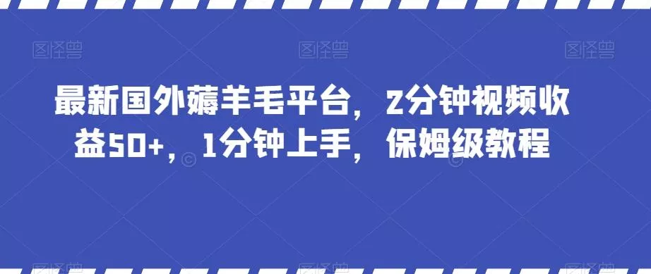 最新国外薅羊毛平台，2分钟视频收益50+，1分钟上手，保姆级教程【揭秘】-山河网创