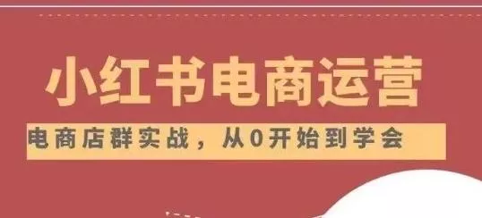 小红书店铺运营从小白到大神2.0，从入门到精通-山河网创