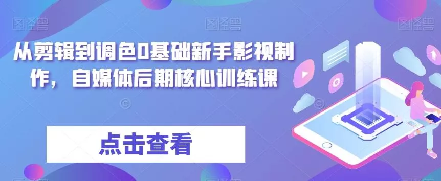 从剪辑到调色0基础新手影视制作，自媒体后期核心训练课-山河网创