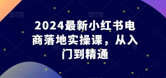 2024最新小红书电商落地实操课，从入门到精通-山河网创