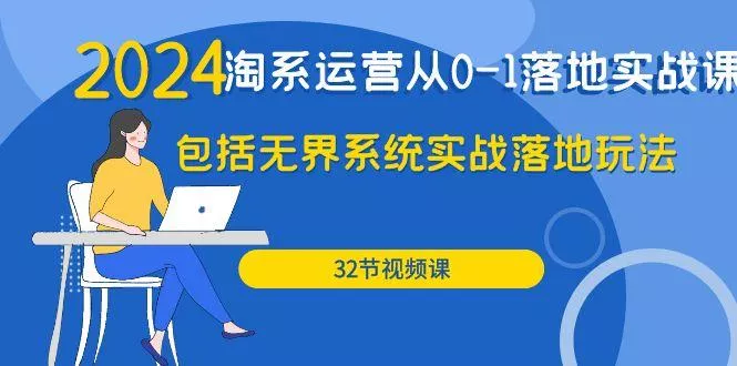 (9919期)2024·淘系运营从0-1落地实战课：包括无界系统实战落地玩法(32节)-山河网创
