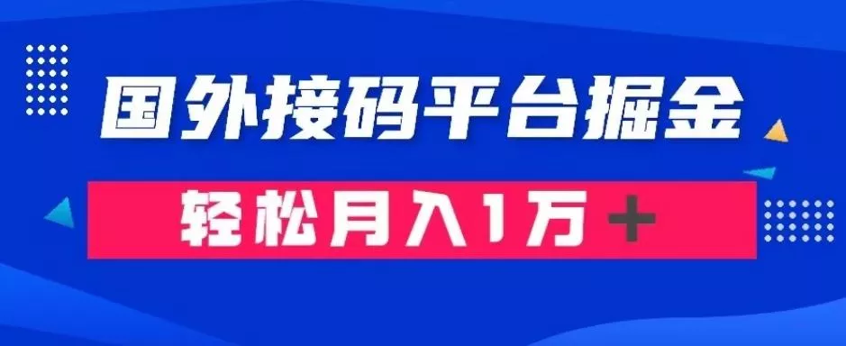 通过国外接码平台掘金：成本1.3，利润10＋，轻松月入1万＋【揭秘】-山河网创