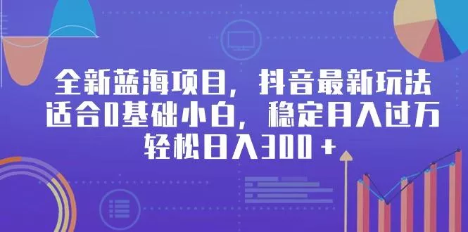 全新蓝海项目，抖音最新玩法，适合0基础小白，稳定月入过万，轻松日入300＋-山河网创