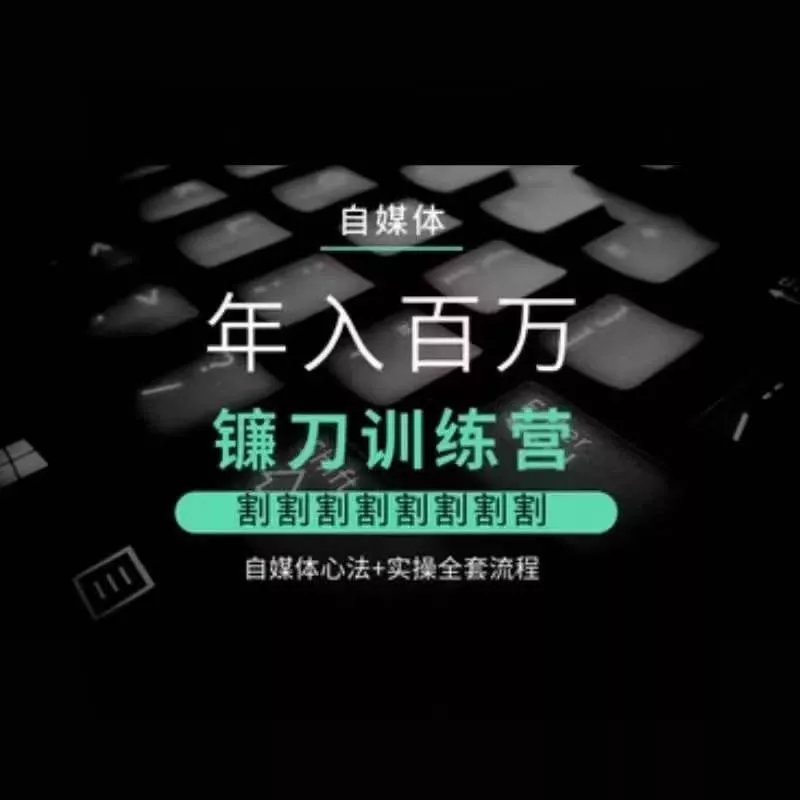 自媒体年入百万镰刀训练营，割割割割割割割割，自媒体心法+实操全套流程-山河网创