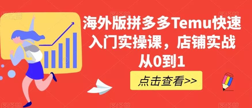 海外版拼多多Temu快速入门实操课，店铺实战从0到1-山河网创