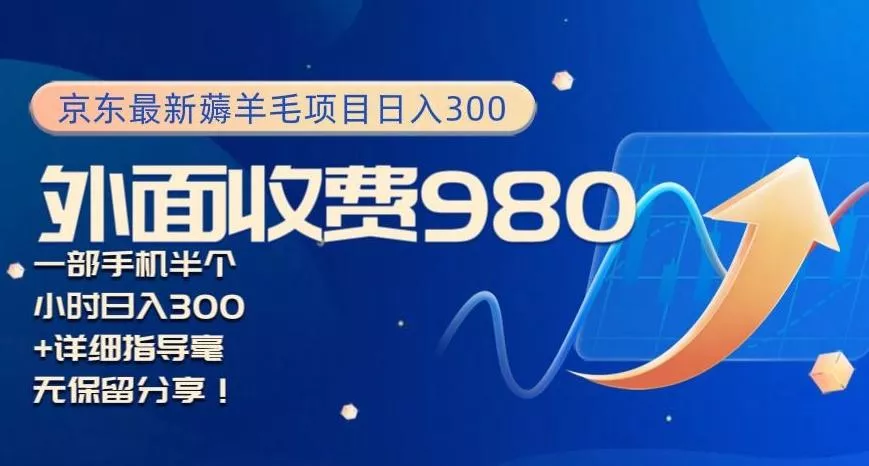 京东最新薅羊毛项目小白怎么做到日入300+一部手机半小时搞定-山河网创
