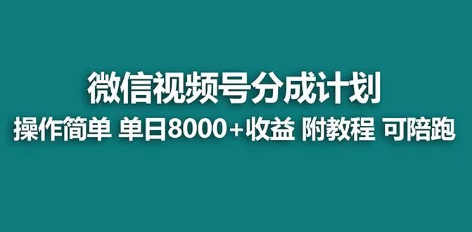 【蓝海项目】视频号分成计划最新玩法，单天收益8000+，附玩法教程，24年…-山河网创