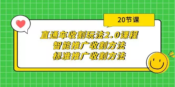 (9692期)直通车收割玩法2.0课程：智能推广收割方法+标准推广收割方法(20节课)-山河网创