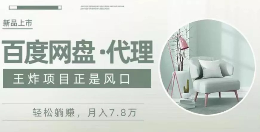 度盘代理，月入7w保姆级全方位教程-山河网创