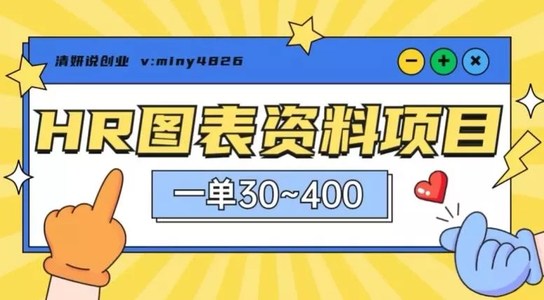 一单收益30-400，HR图表资料蓝海项目-山河网创
