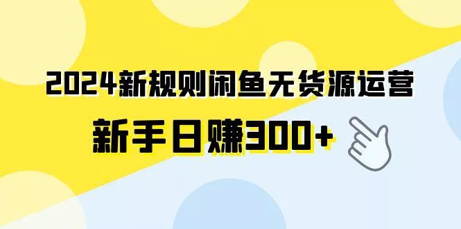 (9522期)2024新规则闲鱼无货源运营新手日赚300+-山河网创