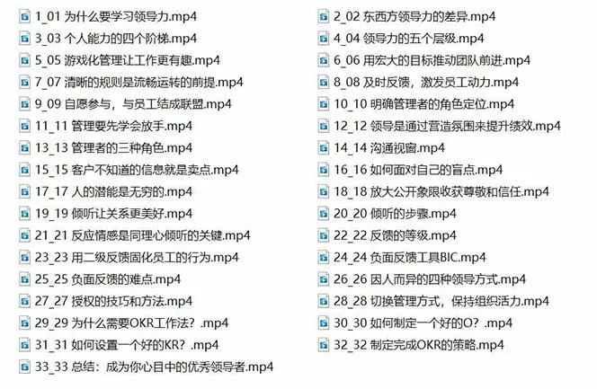 管理者必学的领导力课:教你解决团队沟通和激励难题(33节课)