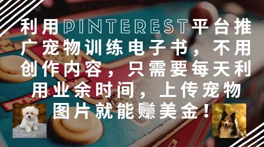 利用Pinterest平台推广宠物训练电子书，不用创作内容，只需要每天利用业余时间，上传宠物图片就能挣美金!-山河网创