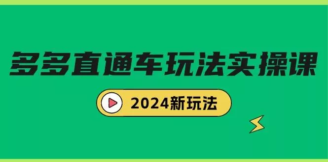 (9412期)多多直通车玩法实战课，2024新玩法(7节课)-山河网创
