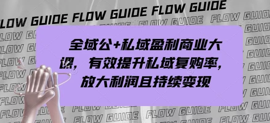 全域公+私域盈利商业大课，有效提升私域复购率，放大利润且持续变现-山河网创