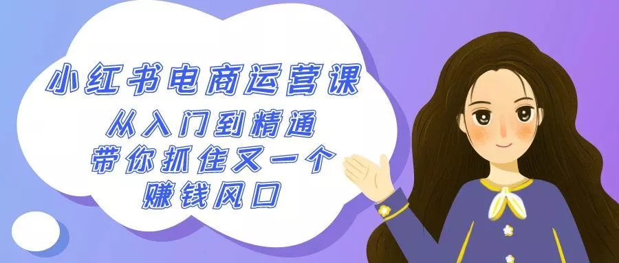 2024小红书电商运营课，从入门到精通，带你抓住又一个赚钱风口(50节课)-山河网创
