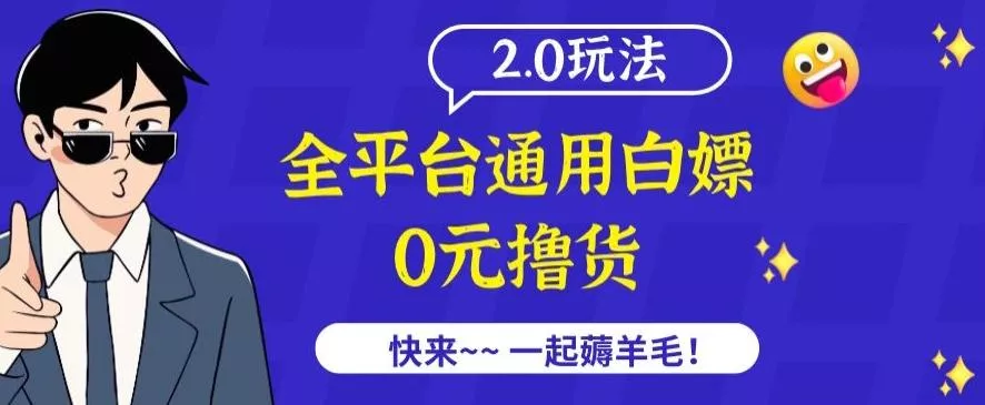 外面收费2980的全平台通用白嫖撸货项目2.0玩法【仅揭秘】-山河网创