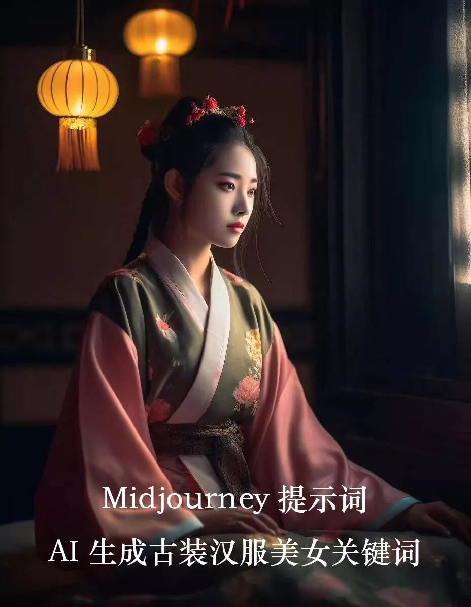 Midjourney关键词-AI生成中国风古装汉服美女人像提示关键词-山河网创