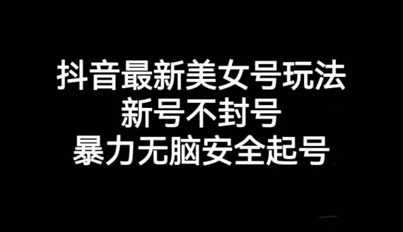 抖音最新美女号玩法，新号不封号，暴力无脑安全起号【揭秘】-山河网创