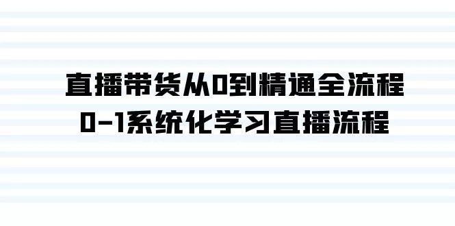 直播带货从0到精通全流程，0-1系统化学习直播流程(35节课)-山河网创