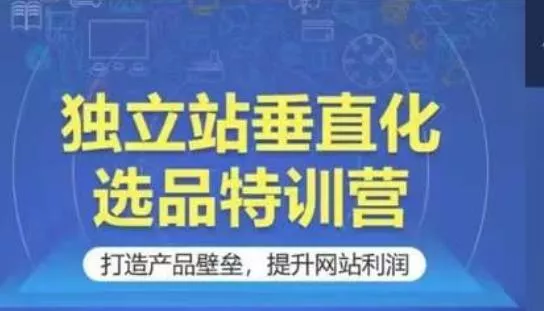 独立站垂直化选品特训营，打造产品壁垒，提升网站利润-山河网创