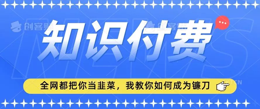 2024最新知识付费项目，小白也能轻松入局，全网都在教你做项目，我教你做镰刀【揭秘】-山河网创