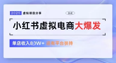 小红书虚拟电商项目，平台大力免费流量扶持，低门槛1拖3玩法-山河网创