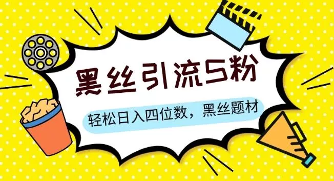 S粉变现，轻松日入四位数，黑丝题材+情感话术【揭秘】-山河网创