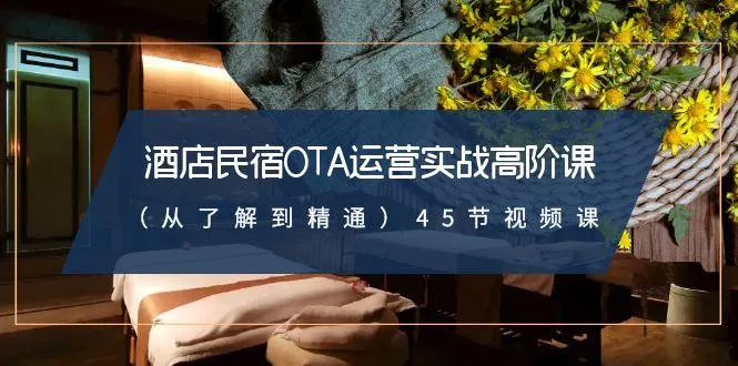 酒店民宿-OTA运营实战高阶课(从了解到精通)45节视频课-山河网创