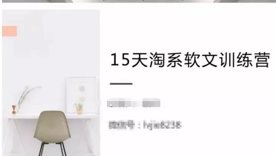 15天淘系软文训练营，跟年入50万的淘系软文导师，学习月收过万的淘系软文-山河网创