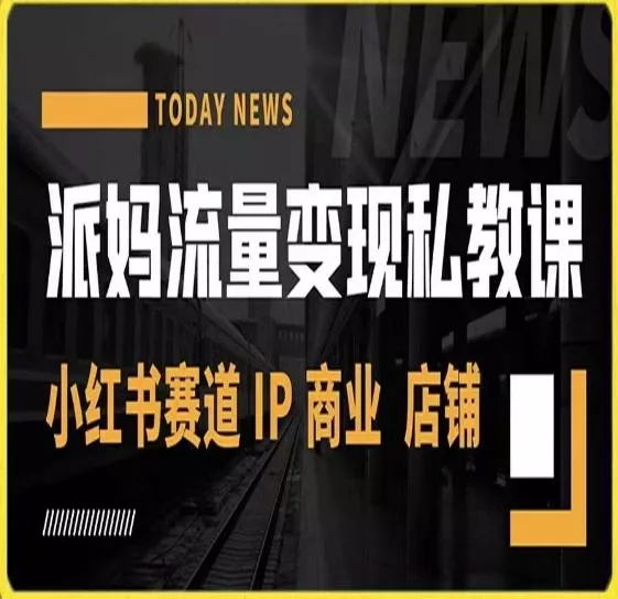 派妈流量变现私教课，小红书赛道IP  商业  店铺 -山河网创