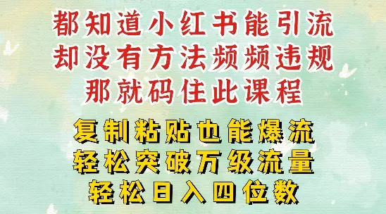 小红书靠复制粘贴一周突破万级流量池干货，以减肥为例，每天稳定引流变现四位数【揭秘】-山河网创
