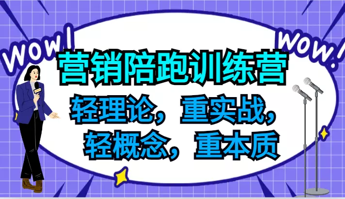 营销陪跑训练营，轻理论，重实战，轻概念，重本质，适合中小企业和初创企业的老板-山河网创