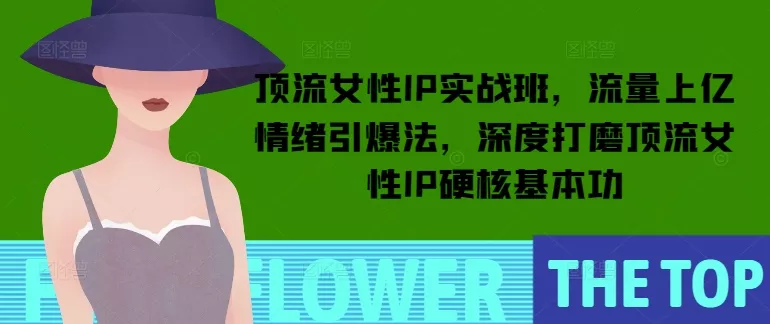 顶流女性IP实战班，流量上亿情绪引爆法，深度打磨顶流女性IP硬核基本功-山河网创
