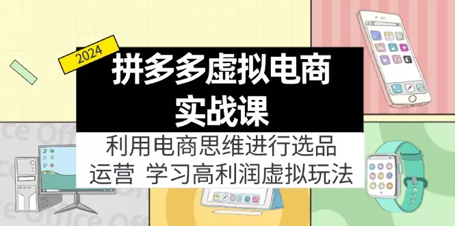 拼多多虚拟电商实战课：虚拟资源选品+运营，高利润虚拟玩法(更新14节-山河网创