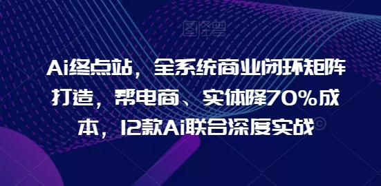 Ai终点站，全系统商业闭环矩阵打造，帮电商、实体降70%成本，12款Ai联合深度实战【0906更新】-山河网创