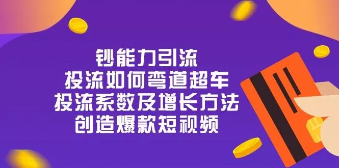 钞 能 力 引 流：投流弯道超车，投流系数及增长方法，创造爆款短视频-20节-山河网创