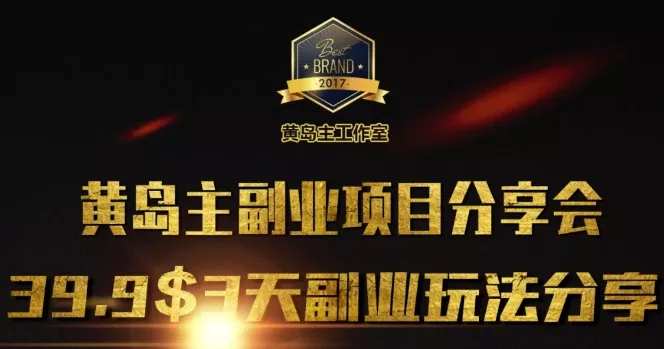 黄岛主副业分享会1期：3天3个副业玩法，速度上车-山河网创