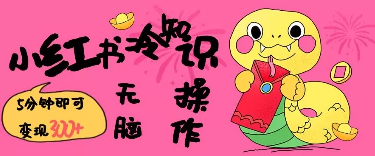 小红书冷知识账号，无脑复制粘贴，5分钟即可变现3张-山河网创
