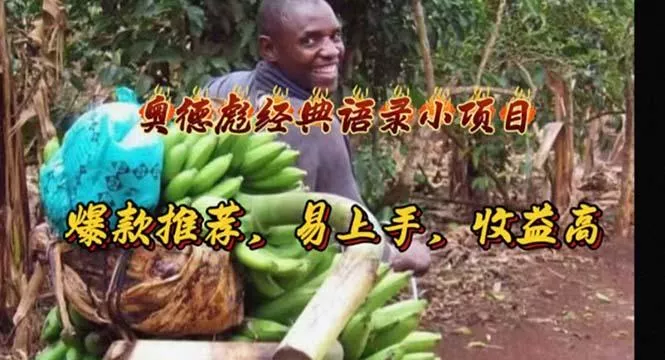 奥德彪经典语录小项目，爆款推荐，易上手，收益高-山河网创