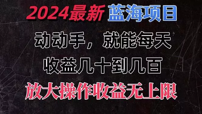 有手就行的2024全新蓝海项目，每天1小时收益几十到几百，可放大操作收…-山河网创