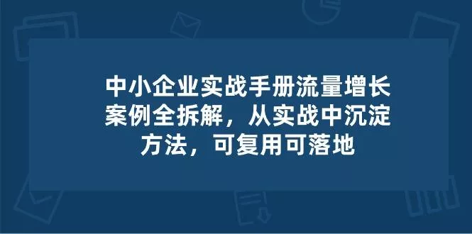 中小 企业 实操手册-流量增长案例拆解，从实操中沉淀方法，可复用可落地-山河网创