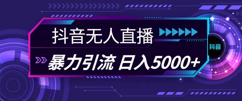 抖音快手视频号全平台通用无人直播引流法，利用图片模板和语音话术，暴力日引流100+创业粉【揭秘】-山河网创