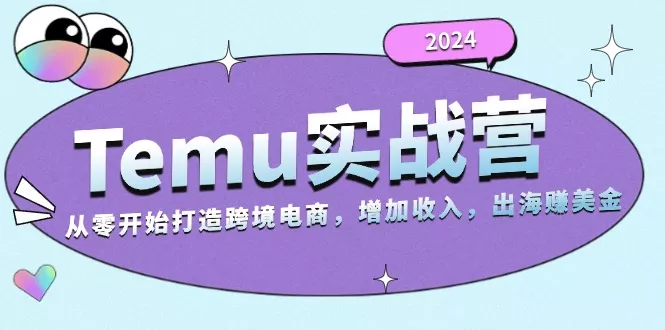 2024Temu实战营：从零开始打造跨境电商，增加收入，出海赚美金-山河网创