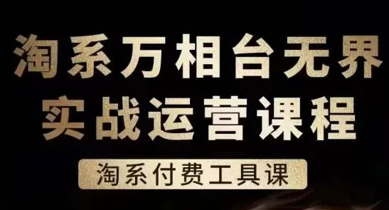 淘系万相台无界实战运营课，淘系付费工具课-山河网创