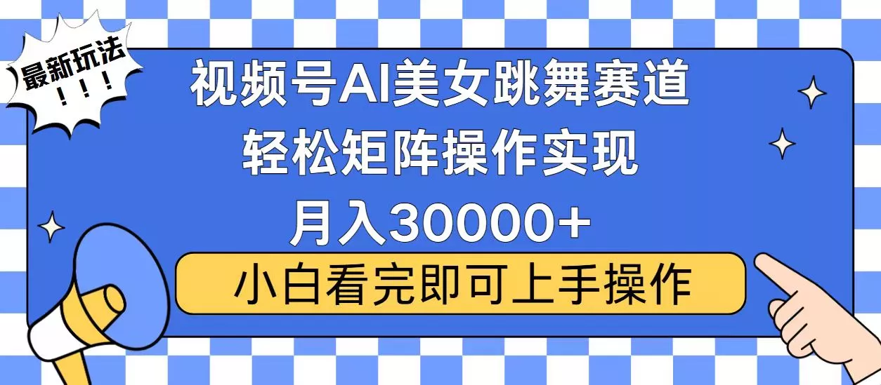 视频号蓝海赛道玩法，当天起号，拉爆流量收益，小白也能轻松月入30000+-山河网创